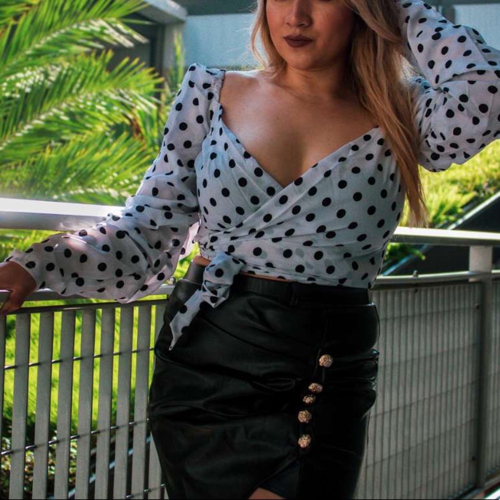Polka dot Crop Top